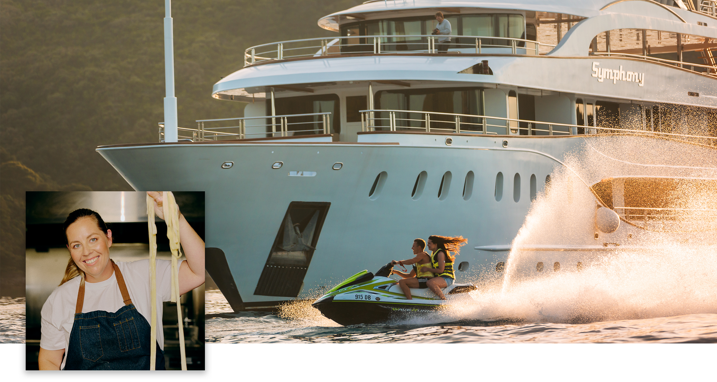 Portrait of celebrity chef host for a private yacht culinary voyage in Croatia