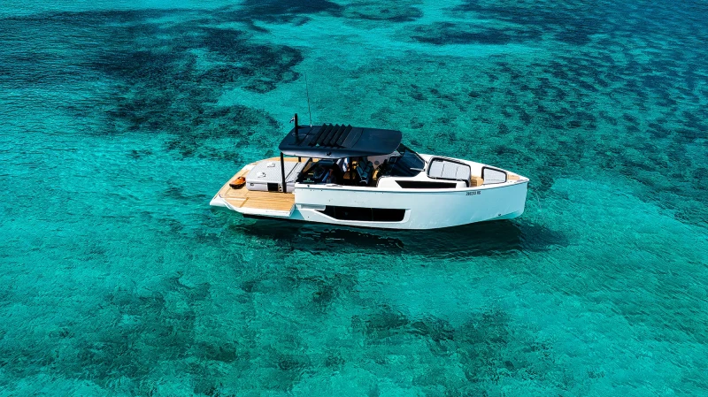 Luxury Tender Cranchi A46 sailing near Split Croatia