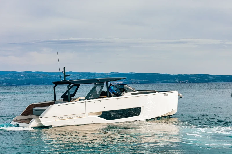 Luxury Tender Cranchi A46 sailing in the Dalmatia