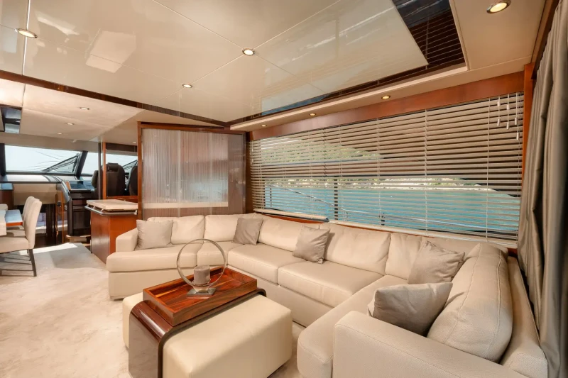 Princess 72 yacht, living room and interior