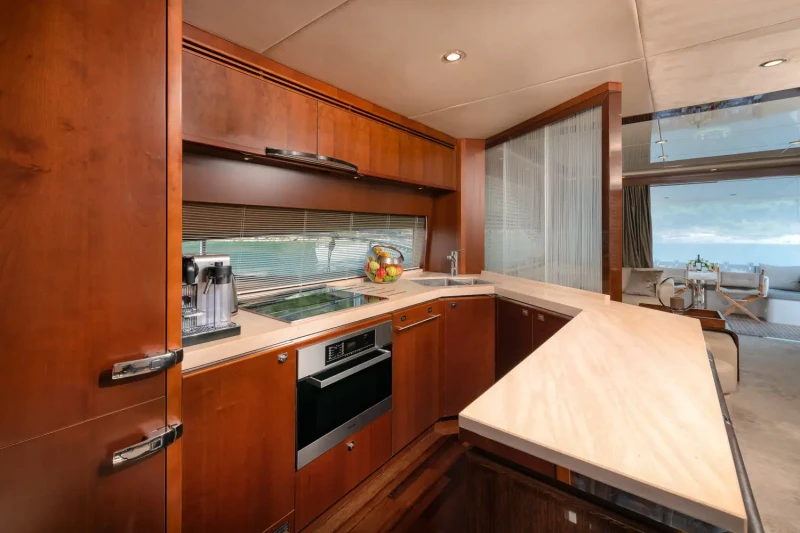 Kitchen on a yacht Princess 72