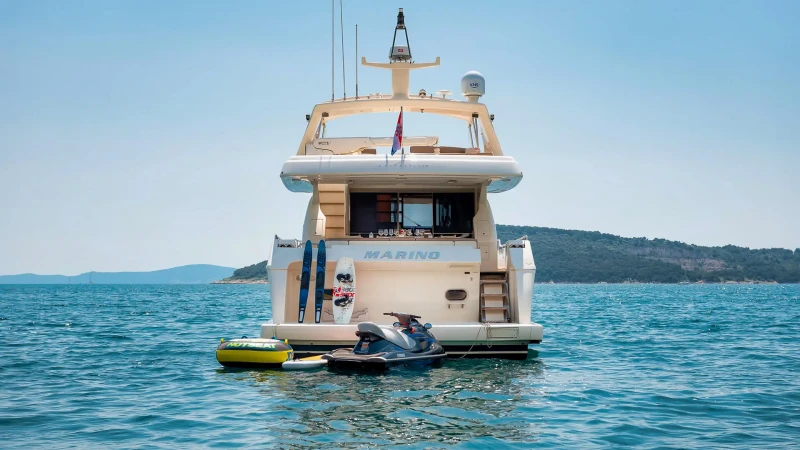 Ferretti Yacht 730 Marino and the jet ski