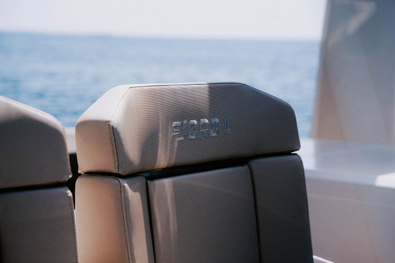Premium seating on Fjord 53 XL yacht in Croatia.